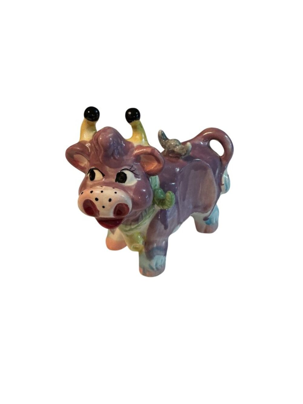 Vintage Thames Whimsical Ceramic Cow Figurine Colorful Mid-Century Decor - Picture 4 of 8